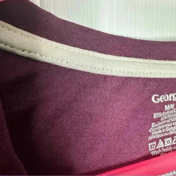 George T-Shirt Cozy Winter Vibes Purple & White Size Medium - Picture 8 of 16